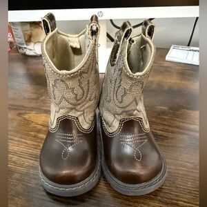 Children's Western Boots - Brown and Tan